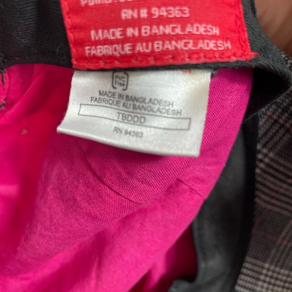 PUMA Womens Hat Plaid Black White Short Brim StrapBack Cap OSFA - Picture 5 of 5